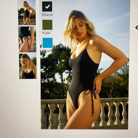 Aulala black thing one piece swimsuit - Picture 1 of 8